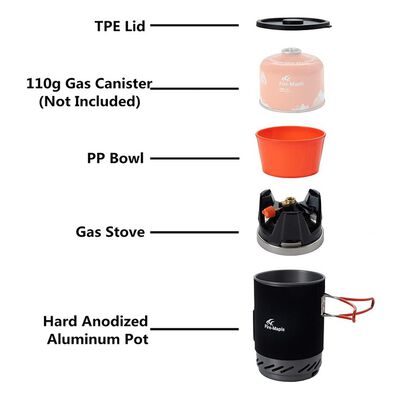 Fire Maple Cooking System - Black, , large